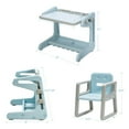 thumbnail image 2 of Gymax 2 en 1 Enfants Chevalet Table et Chaise Réglable Tableau de Peinture d'Art Bleu, 2 of 10