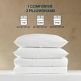 thumbnail image 2 of Sleep Zone Bedding Set for King Size, 3 Pieces Comforter Sets for Family, Bedroom, Guestroom, Super Soft and Skin Friendly for Adults and Children, Washable (White, King), 2 of 6