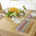 thumbnail image 4 of Ambesonne Colorful Place Mats Set of 4, Stripes with Hearts, Standard Size, Multicolor, 4 of 6