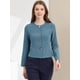 thumbnail image 3 of Chaqueta De Mujer Con Botones Cortos Y Ligeros Vintage De Otoño Con Bolsillos Azul gris M, 3 of 6