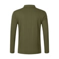 thumbnail image 4 of pstuiky camisa de manga larga para hombre, Camisa informal de verano para hombre, con cuello, botones y bolsillos, color liso Tops casuales para hombres m, 4 of 9