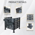 thumbnail image 6 of 3.5x3.5 FT Air Conditioner Fence for Outdoor Units, Metal Privacy Fence Cover with 3 Panels and 2 Small Flower Boxes, Freestanding Install, for Garden, Charcoal, 6 of 8