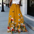 thumbnail image 2 of Busydd Boho Skirt for Women with Pockets Fashion Print Drawstring Maxi Skirt Flowy Vacation Elastic Waist Drawstring Long Skirts S, 2 of 8