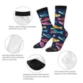 thumbnail image 3 of KLL Colorful Carp Streamer 1 Print Cool Socks Men's Women's Crew Socks Funny Crazy Novelty Stockings, 3 of 6