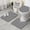 Black And White, variant on Black White Small Checkered Pattern Bathroom Rugs Sets 3 Piece,Toilet Cover Set,Absorbent Non Slip Bathroom Mats Sets with U-Shaped Contour Rug Toilet Rug Set