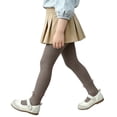 thumbnail image 3 of Pretxorve Kids Girls Stretchy Yoga Leggings Tights Solid Knit Bow Dance Casual Daily Wear Pants Sizes 2-7Y, 3 of 5