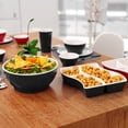 thumbnail image 2 of Set Ensaladera y Botanero 2 en 1 Resistente | Organizador de Botanas con Compartimentos | Ideal para Fiestas, Cocina, Picnics y Snacks en Casa | Práctico, Ligero y Duradero (Negro), 2 of 4