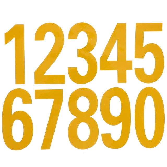 Miangastore Reflective Mailbox Numbers SelfAdhesive Decals for Outdoor Use Weatherproof Yellow 4 Inch