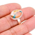 thumbnail image 3 of StarGems&reg; Natural Copper Chalcedony Handmade 925 Sterling Silver Ring 8.25 F1685, 3 of 6