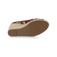 thumbnail image 5 of BLISSFUL STEP Women's Platform Espadrille Wedge Heel Sandals Red (Size 8.5), 5 of 6