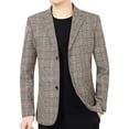 thumbnail image 2 of Traje de primavera Chaqueta de hombre Ropa casual de hombre de mediana edad Traje pequeño casual de papá de primavera y otoño, 2 of 2