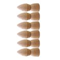 thumbnail image 4 of ColoMX 6pcs figuras de madera de bricolaje juguetes de muñecas hechas a mano artesanía de títeres pintados a mano (beige), 4 of 8