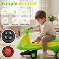 thumbnail image 6 of UBesGoo 12V Electric Wiggle Car with Pedal, 2 Speed, LED Lights and Bluetooth, Powered Ride On Car for Kids, Aged 3+, Green Yellow, 6 of 8