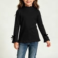thumbnail image 6 of NAISIBABY Girls Long-Sleeve T-Shirts, Elastic Waist Mock Neck Comfy Pullover School & Daily Tees Black Size 10, 6 of 6