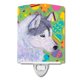 thumbnail image 1 of Caroline'S Treasures Ss4809Cnl Husky Siberiano Huevo De Pascuatravaganza Luz Nocturna De Cerámica Compacta Con Certificación Ul, Ideal Para Dormitorio, Baño, Guardería, Pasillo, Cocina, 6X4X3, Multico, 1 of 1
