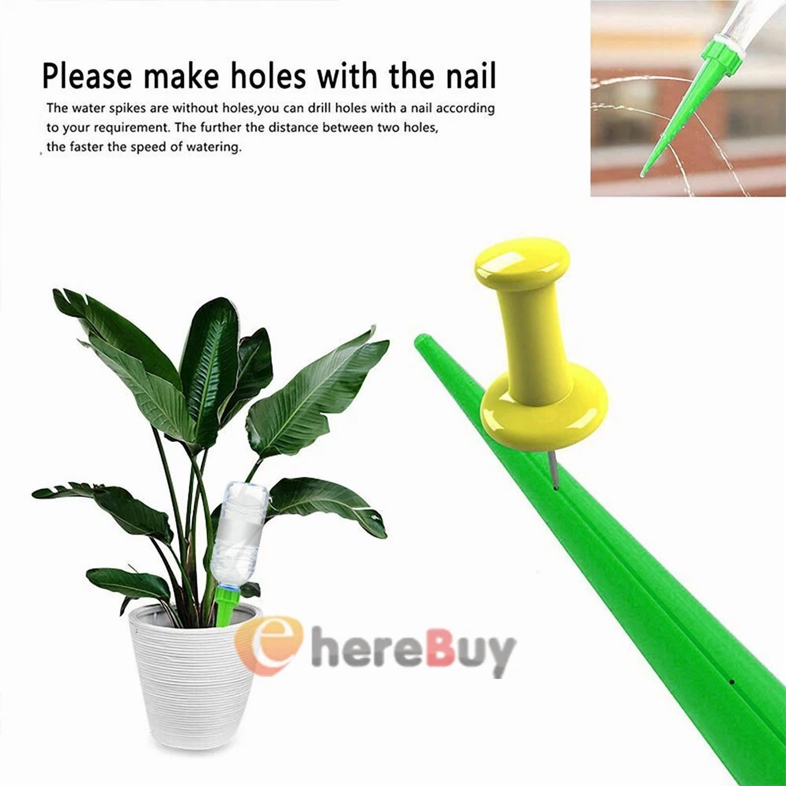 PURELY- 12X Drip Irrigation System Kit Drippers Self Watering Spikes Plant Flower Garden