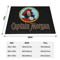 thumbnail image 4 of Manta de aire acondicionado de Captain Morgan, manta de felpa de franela suave, manta de cama, manta de sofá para adolescentes, niños, niñas, niños, hombres, mujeres, 4 of 8
