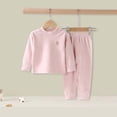 thumbnail image 4 of Cethrio Girls' Pajama Sets Long Sleeve, Fall Winter Comfortable 2 Piece Girls' Sleepwear Pink Size 7-8T, 4 of 6