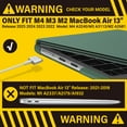 thumbnail image 6 of IBENZER Compatible with 2025 2024 2023 2022 MacBook Air 13 inch Case M4 A3240 M3 A3113 M2 A2681, Hard Shell Case for New M4/M3/M2 Mac Air 13.6" with Touch ID, Midnight Green, W-MAT13-KK-MTGN, 6 of 8