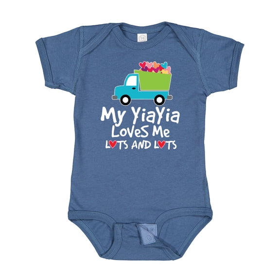 Inktastic My Yia Yia Loves Me Grandson Truck Boys Baby Bodysuit