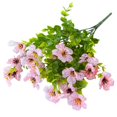 thumbnail image 2 of Clearance! Liulin Artificial Violet Flowers, Fake Flowers Plant UV Resistant No Fade Faux Flower Hanging Plant Plastic Greenery Shrubs Garden Porch Window Box Decorating, Silk Violet Flower, Pink, 2 of 9