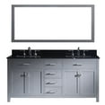 thumbnail image 1 of Virtu MD-2072-BGSQ-WH Caroline 72 Inch Double Bathroom Vanity Set In White, 1 of 3