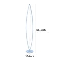 thumbnail image 5 of Benjara 60" Floor Lamp- Modern Accent Round Base- Sturdy Metal Body- White, 5 of 7