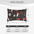 thumbnail image 6 of Naloa Fly Agaric and Flowers Pillowcase, Throw Pillowcase, Wrinkle-Free, Stain-Resistant with Hidden Zipper for Bedroom Sofa - 16"x24", 6 of 9