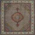 thumbnail image 1 of Ahgly Company Indoor Square Traditional Dark Brown Medallion Area Rugs, 4' Square, 1 of 6
