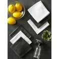 thumbnail image 7 of Set of 6 White and Gray Terry Square Kitchen Dishcloths 12", 7 of 7