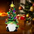thumbnail image 6 of Lighted Christmas Gnomes Decorations, 8 Inch Faceless Old Man Ceramic Christmas Tree, Small Mini Prelit Xmas Holiday Decor for Tabletop Home Room Table Fireplace Office （Green）, 6 of 8