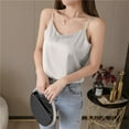 thumbnail image 5 of Uaswgudfs Women's Silk Satin Camisole Tank Tops V Neck Spaghetti Strap Blouses Leisure Home Sleeveless Cami Shirt, 5 of 5