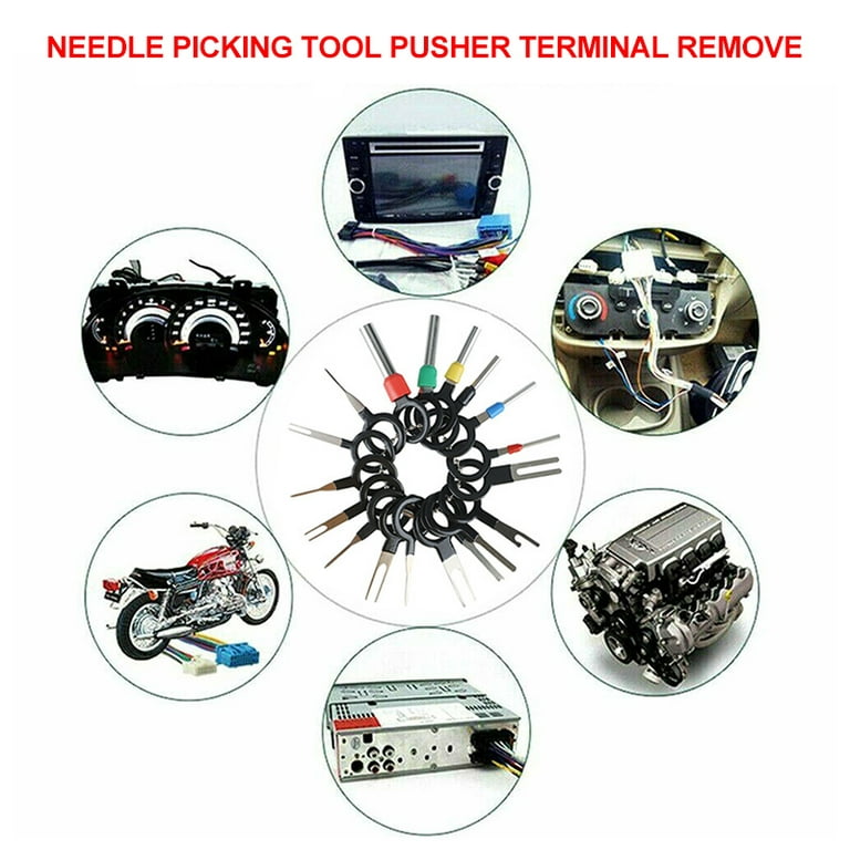 MMOBIEL 41x Terminal Removal Tool Kit Depinning Tool Set Terminal Ejector  Kit for Release Car Wires from Connector Terminals: : Tools &  Home Improvement