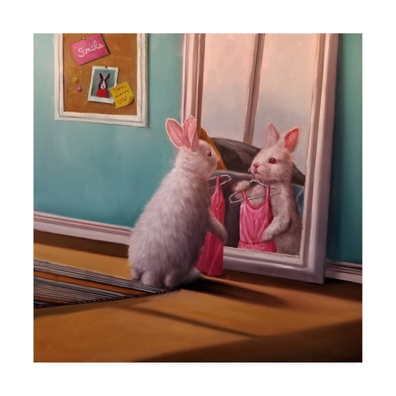 Trademark Fine Art 'Date Night Rabbit' Canvas Art by Lucia Hefferna
