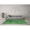 thumbnail image 3 of Ahgly Company Indoor Square Oriental Emerald Green Industrial Area Rugs, 4' Square, 3 of 4