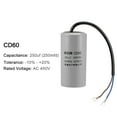 thumbnail image 2 of Uxcell 250uf AC 450V 50/60 Hz CD60 Capacitor de Motor Estrella 2 Paquete, 2 of 4