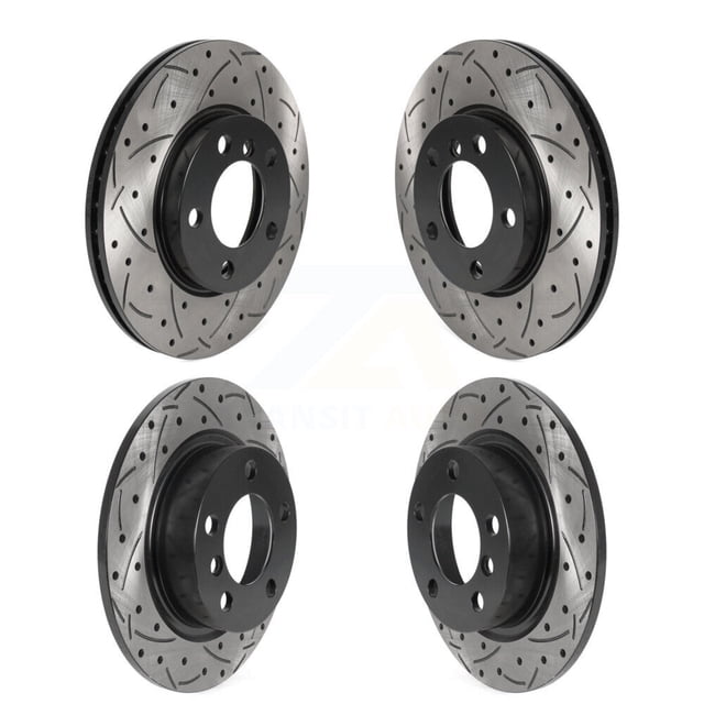 DS-One Front Rear Coated Drilled Slotted Disc Brake Rotors Kit for Car Mini Cooper Countryman Paceman KD-100505