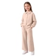 thumbnail image 2 of Xdegoge Girls Clothing 2 Piece Sets Long Sleeve Button Down Shirts and Elastic Waist Wide Leg Trousers Casual Loose Formal Outfit for School Admission Interview Size 8-12, 2 of 8