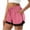 Hot Pink, variant on BLVB Women's 2 in 1 Running Shorts for Gym Yoga Workout Athletic Shorts High Waist Drawstring Shorts with Liner Pockets