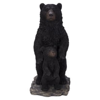 Hi-Line Gifts Mother and Baby Black Bears Outdoor Garden Statue - 24.5"