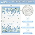 thumbnail image 2 of Floral Kitchen Towels Blue White Flower Dish Towels 18 x 26 Inch Forget-Me-Not Myosotis Sylvatica Seasonal Hand Drying Tea Towel for Spring Weing Anniversary Cooking Baking, Set of 2, 2 of 6