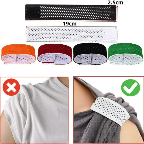LJNYFDC Breathable Sleeve Bands 4 Pairs of Jersey Sleeve Bands for Football Basketball and Volleyball Breathable Mesh Sleeve Holder Straps for Sports Shirts Enhancing Comfort