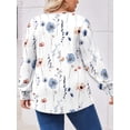 thumbnail image 6 of Weardear Womens Plus Size Tops Long Sleeve Shirts Crew Neck Flowy Tunic Top, 6 of 6
