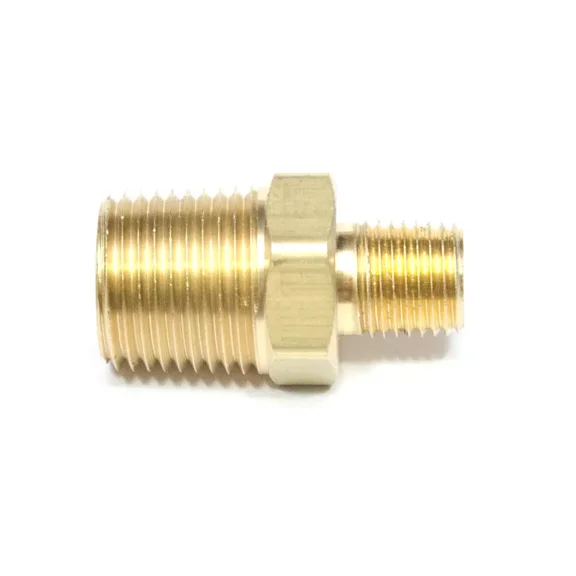 Hex Male Pipe Nipple Reducer 1/2 To 1/4 Npt Brass Fitting Air Water Fuel Oil Gas