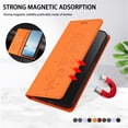 thumbnail image 5 of Leather For iPhone 11 Pro Max, RFID Blocking Protection, Playful Cats Embossed Flip Wallet Leather Case With Card Holder Magnetic Closure  Phone Cases Cover,Orange,For iPhone 11 Pro Max, 5 of 7