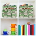 thumbnail image 7 of Coolnut Green Crocodiles Storage Basket Collapsible Toy Storage Bins Canvas Storage Basket with Leather Handles for Home Closets Offices, Bedrooms, Kids Toy and Gift Baskets, 1PCS Decor Gifts, 7 of 7