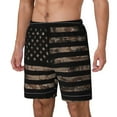 thumbnail image 2 of Haiem American Flag With Desert Camouflage Men'S Quick-Dry Swim Trunks: Comfortable Beach Shorts With Mesh Lining And Pockets - Ideal For Swimming And Sunbathing 3x-Large, 2 of 9