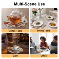 thumbnail image 2 of Farmhouse Flowers Round 15 Inch Placemats Set of 4, Japanese Style Peony Floral White Bird HeatResistant Non Slip Place Mats for Dining Table, Wipeable Braided Kitchen Table Mats for Housewarming, 2 of 9