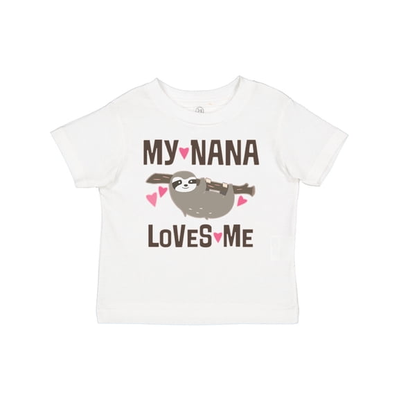 Inktastic My Nana Loves Me Sloth Girls Toddler T-Shirt