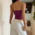 thumbnail image 5 of dgysar Women's Elegant Fitted Tank Top, Essential Ribbed Knit Cami, Solid Color Sleeveless Blouse Purple size M, 5 of 6
